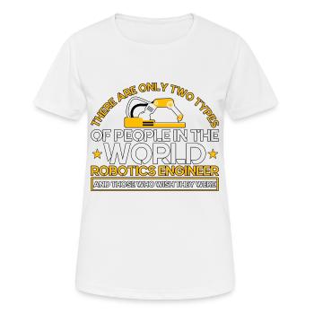 Robotic Robot Robotics Engineer Gift - Women's Breathable T-Shirt - white - Front - AI Model Female 172 dark (172cm)