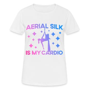 Aerial Silk Aerial Yoga Gymnastinnen Aerial Yoga G - Frauen T-Shirt atmungsaktiv - Weiß - Vorne - AI Model Female 172 dark (172cm)