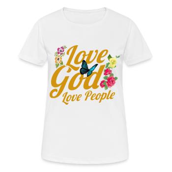Jesus God Bible Verse Inspirational Gift - Women's Breathable T-Shirt - white - Front - AI Model Female 172 dark (172cm)
