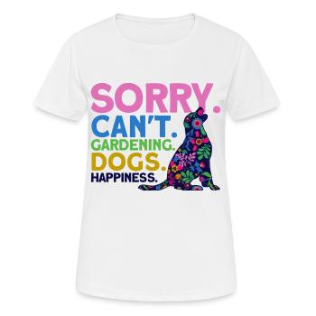 Chien Jardinage Hobby Jardinier Cadeau - T-shirt respirant Femme - blanc - Devant - AI Model Female 172 dark (172cm)
