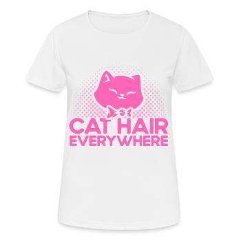 Proverbes de chat Chats Amants Chats Parents - T-shirt respirant Femme - blanc - Devant - AI Model Female 172 dark (172cm)