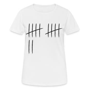 12 Year Old 12th 12 Hash Marks Birthday - 12 years old - Women's Breathable T-Shirt - white - Front - AI Model Female 172 dark (172cm)