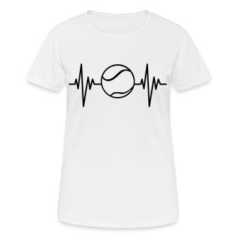 Tennis Pulse - Frauen T-Shirt atmungsaktiv - Weiß - Vorne - AI Model Female 172 dark (172cm)