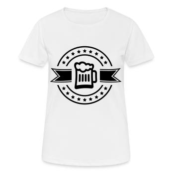 icône de chope de bière - T-shirt respirant Femme - blanc - Devant - AI Model Female 172 dark (172cm)