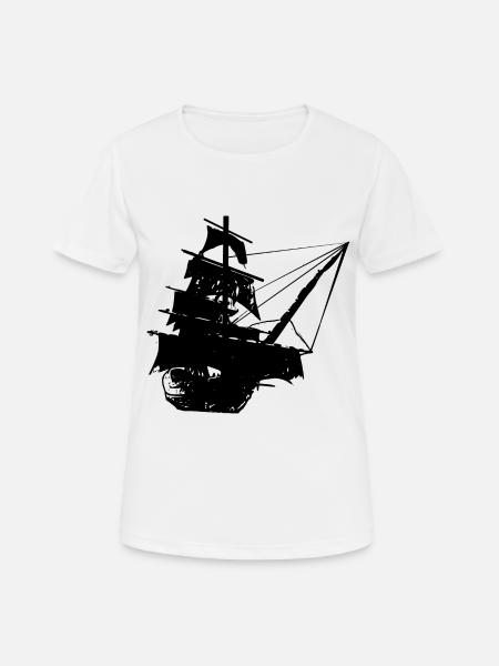 pirate ship - Women's Breathable T-Shirt - white