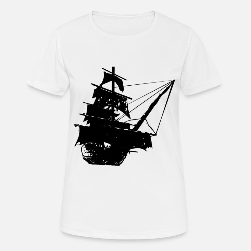 pirate ship - Women's Breathable T-Shirt - white