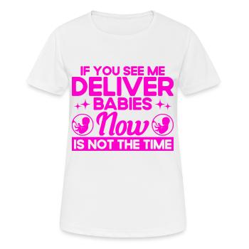 Hebamme Geburtshelfer Doula Geschenk - Frauen T-Shirt atmungsaktiv - Weiß - Vorne - AI Model Female 172 dark (172cm)