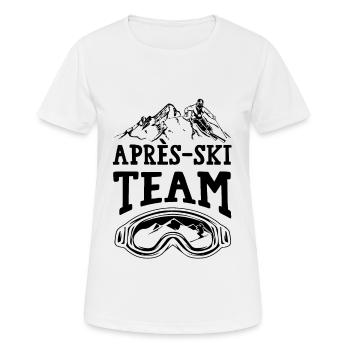Après Ski Team - Women's Breathable T-Shirt - white - Front - AI Model Female 172 dark (172cm)