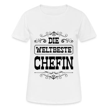 Weltbeste Chefin - Frauen T-Shirt atmungsaktiv - Weiß - Vorne - AI Model Female 172 dark (172cm)