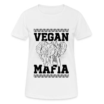 Vegan Mafia - Frauen T-Shirt atmungsaktiv - Weiß - Vorne - AI Model Female 172 dark (172cm)