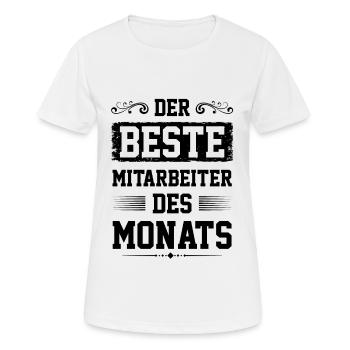 Mitarbeiter des Monats - Frauen T-Shirt atmungsaktiv - Weiß - Vorne - AI Model Female 172 dark (172cm)