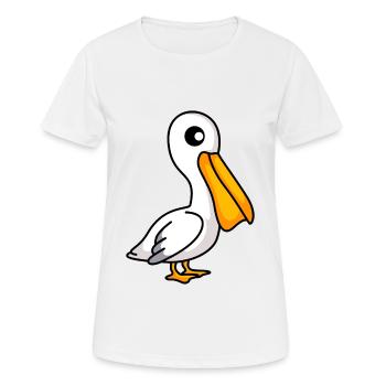 Pelikan Comic Animal - T-shirt respirant Femme - blanc - Devant - AI Model Female 172 dark (172cm)