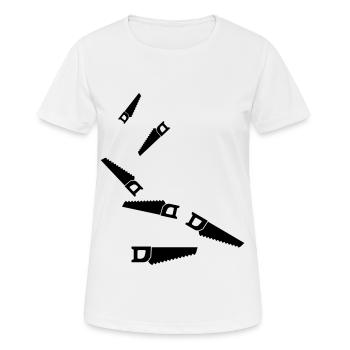 Icône de scie - T-shirt respirant Femme - blanc - Devant - AI Model Female 172 dark (172cm)