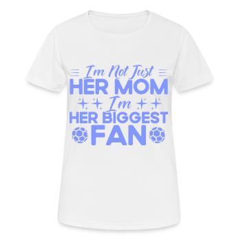 Sportfan Fußball Fußball Mama Geschenk - Frauen T-Shirt atmungsaktiv - Weiß - Vorne - AI Model Female 172 dark (172cm)