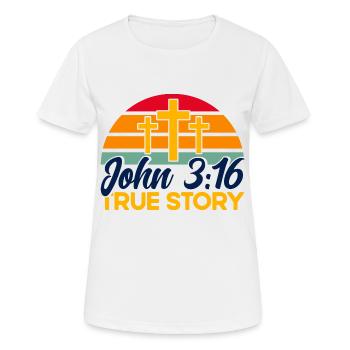 Jesus God Christian Bible Verse Gift - Women's Breathable T-Shirt - white - Front - AI Model Female 172 dark (172cm)