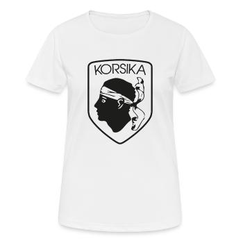 Drapeau corse drapeau mohrenkopf - T-shirt respirant Femme - blanc - Devant - AI Model Female 172 dark (172cm)