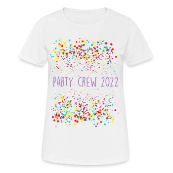 Party Crew 2022,Party,Party Crew,Confetti - T-shirt respirant Femme - blanc - Devant - AI Model Female 172 dark (172cm)