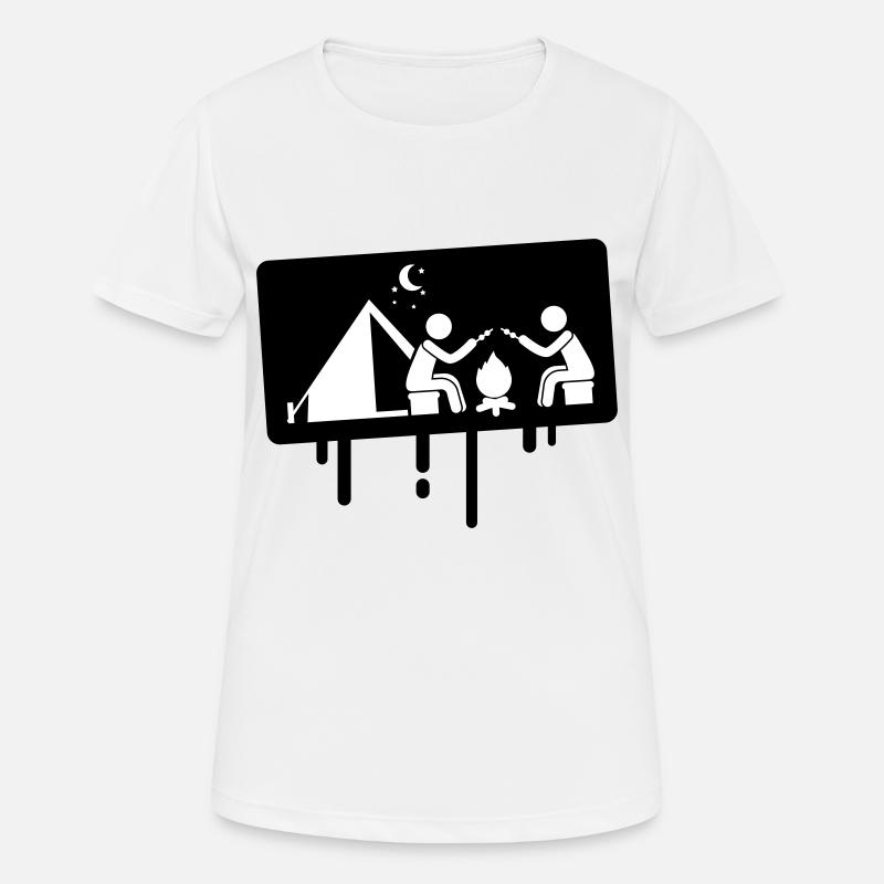 Camping camping - Women's Breathable T-Shirt - white