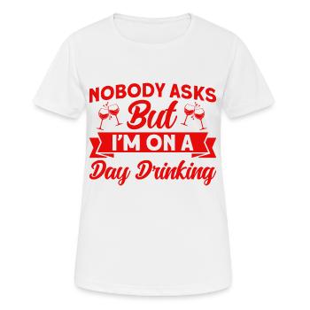 Party Strand Weingläser Trinken Geschenk - Frauen T-Shirt atmungsaktiv - Weiß - Vorne - AI Model Female 172 dark (172cm)