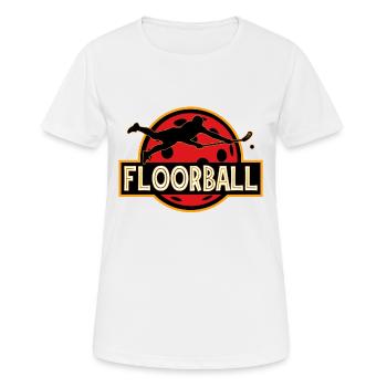 Floorball Spieler Unihockey Floorball - Frauen T-Shirt atmungsaktiv - Weiß - Vorne - AI Model Female 172 dark (172cm)