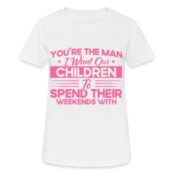 Scheidung Ex Partner Auflösung der Ehe Geschenk - Frauen T-Shirt atmungsaktiv - Weiß - Vorne - AI Model Female 172 dark (172cm)