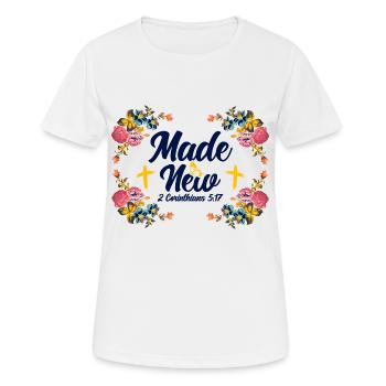 Jesus God Christian Bible Verse Gift - Women's Breathable T-Shirt - white - Front - AI Model Female 172 dark (172cm)