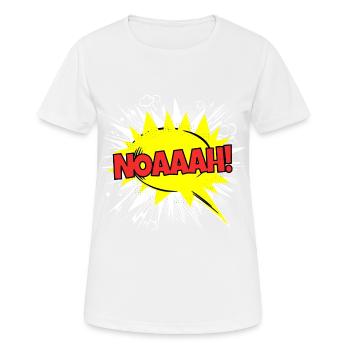 Noah Name Funny Speech Bubble Noaaah! - Women's Breathable T-Shirt - white - Front - AI Model Female 172 dark (172cm)