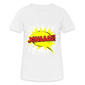 Jonas Name Lustige Sprechblase Jonaaas! - Frauen T-Shirt atmungsaktiv - Weiß - Vorne - AI Model Female 172 dark (172cm)
