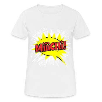 Michi Michael Name Lustige Sprechblase - Frauen T-Shirt atmungsaktiv - Weiß - Vorne - AI Model Female 172 dark (172cm)