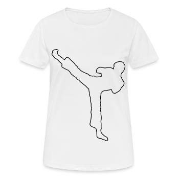 Kickboxing Hommes Kickboxing Femmes Kickboxing Kickboxing - T-shirt respirant Femme - blanc - Devant - AI Model Female 172 dark (172cm)