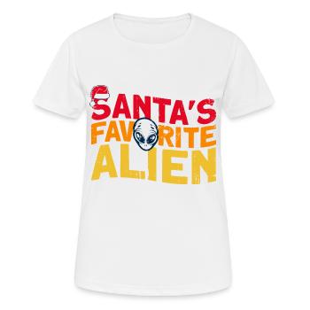 Der Lieblings-Alien vom Weihnachtsmann Alien Gesch - Frauen T-Shirt atmungsaktiv - Weiß - Vorne - AI Model Female 172 dark (172cm)