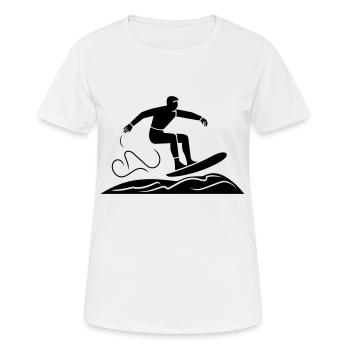 Wake board - Women's Breathable T-Shirt - white - Front - AI Model Female 172 dark (172cm)