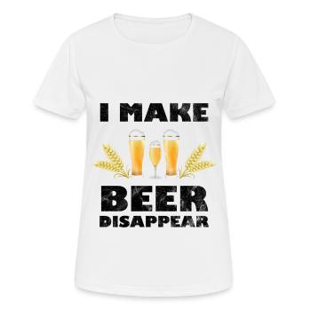 Bière bière drôle dire avec bière - T-shirt respirant Femme - blanc - Devant - AI Model Female 172 dark (172cm)