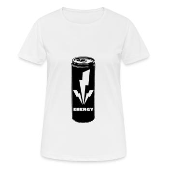 Energy Drink - Women's Breathable T-Shirt - white - Front - AI Model Female 172 dark (172cm)