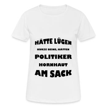 Politik - Frauen T-Shirt atmungsaktiv - Weiß - Vorne - AI Model Female 172 dark (172cm)