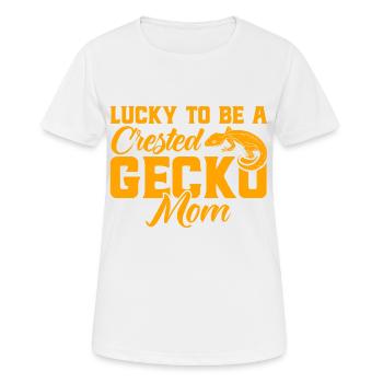 Haubengeckos Kammgecko Haubengecko propriétaire Gesche - T-shirt respirant Femme - blanc - Devant - AI Model Female 172 dark (172cm)