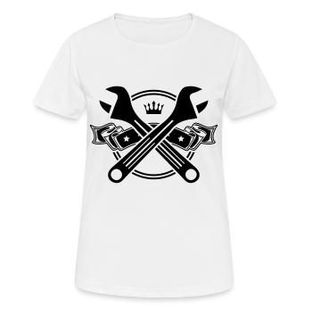 Clé de la clé icon symbole - T-shirt respirant Femme - blanc - Devant - AI Model Female 172 dark (172cm)