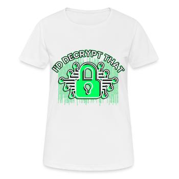 Spezialist für Netzwerksicherheit Geschenk - Frauen T-Shirt atmungsaktiv - Weiß - Vorne - AI Model Female 172 dark (172cm)