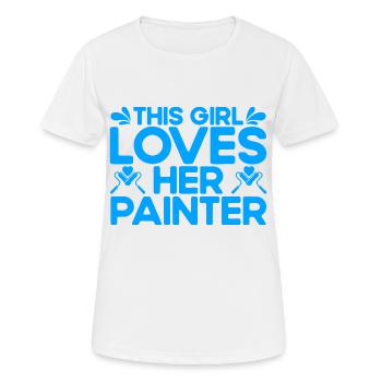 Gewerbetreibender Bautenmaler Dekorateur Geschenk - Frauen T-Shirt atmungsaktiv - Weiß - Vorne - AI Model Female 172 dark (172cm)