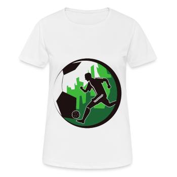 Soccer footballer - Women's Breathable T-Shirt - white - Front - AI Model Female 172 dark (172cm)