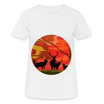Rentiere - Frauen T-Shirt atmungsaktiv - Weiß - Vorne - AI Model Female 172 dark (172cm)