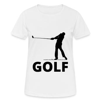 Golf - Frauen T-Shirt atmungsaktiv - Weiß - Vorne - AI Model Female 172 dark (172cm)