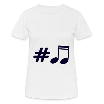 Musik - Musiknote - Frauen T-Shirt atmungsaktiv - Weiß - Vorne - AI Model Female 172 dark (172cm)