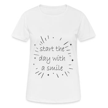 Smile sourit - T-shirt respirant Femme - blanc - Devant - AI Model Female 172 dark (172cm)