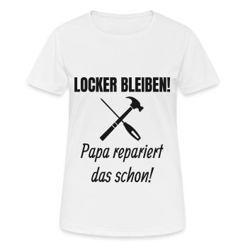 Papa Handwerker Spruch - Frauen T-Shirt atmungsaktiv - Weiß - Vorne - AI Model Female 172 dark (172cm)