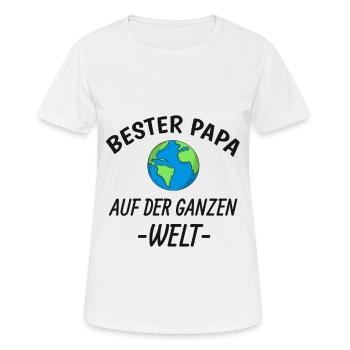 Bester Papa - Frauen T-Shirt atmungsaktiv - Weiß - Vorne - AI Model Female 172 dark (172cm)