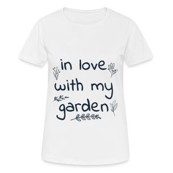 Jardin disant - T-shirt respirant Femme - blanc - Devant - AI Model Female 172 dark (172cm)