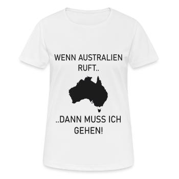 Australien - Frauen T-Shirt atmungsaktiv - Weiß - Vorne - AI Model Female 172 dark (172cm)