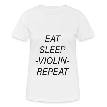 Violin violin - Women's Breathable T-Shirt - white - Front - AI Model Female 172 dark (172cm)