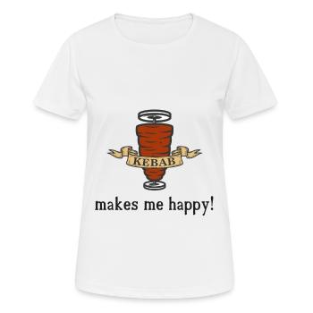 Döner Kebab - Frauen T-Shirt atmungsaktiv - Weiß - Vorne - AI Model Female 172 dark (172cm)